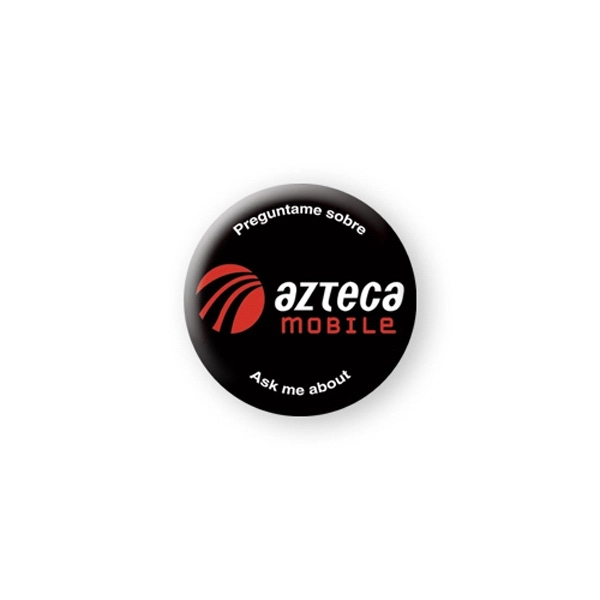 Domed round decal printed on white polyester material with permanent adhesive,... from ASI 93520 Ventura Inc