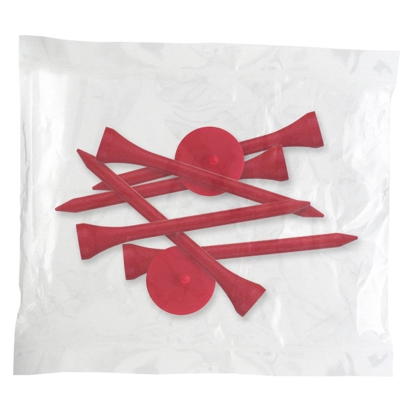 Golf tee poly packet with six tees and two markers.... from ASI 93520 Ventura Inc