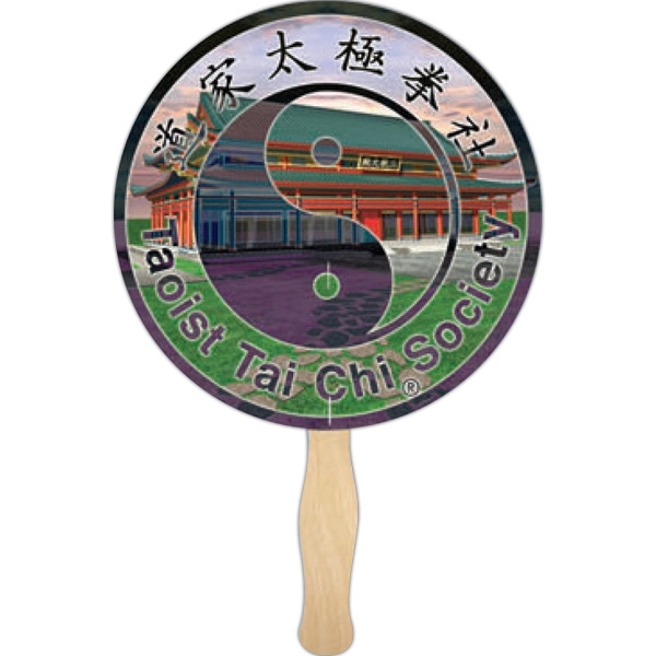Full color, circle shaped hand fan.... from ASI 93520 Ventura Inc