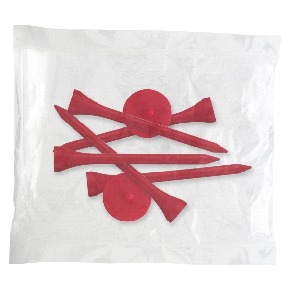 Golf tee poly packet with five tees and two markers.... from ASI 93520 Ventura Inc