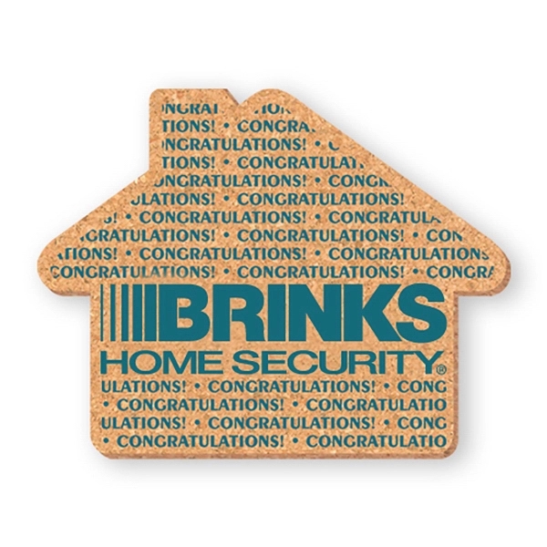 House Shape Solid Cork Coaster 3 1/2" x 4 1/2".... from ASI 93520 Ventura Inc