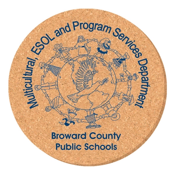 5" Round Solid Cork Coaster.... from ASI 93520 Ventura Inc