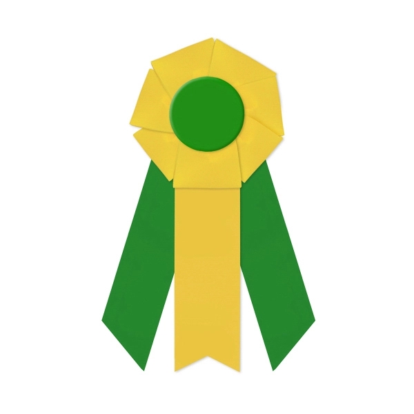 Rosette with 3 streamers, 2" middle dovetail and 1 5/8" sides... from ASI 93520 Ventura Inc