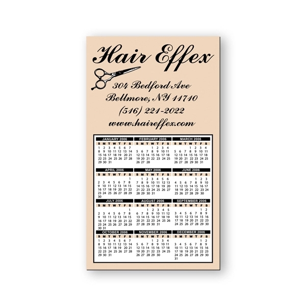 Calendar/schedule magnet, flexible vinyl protected with a plastic coating.... from ASI 93520 Ventura Inc