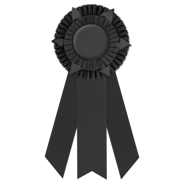 Rosette with 3 streamers, 2" middle dovetail and 1 5/8" sides... from ASI 93520 Ventura Inc