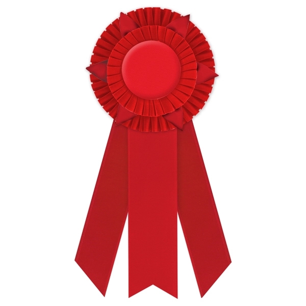 Rosette with 3 streamers, 2" middle dovetail and 1 5/8" sides... from ASI 93520 Ventura Inc