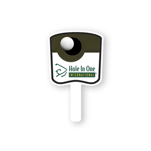 Slice of bread shape rally hand fan made of white corrugated... from ASI 93520 Ventura Inc