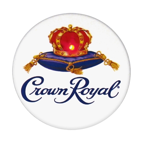 Two piece round blinking LED button laminated with clear mylar film.... from ASI 93520 Ventura Inc