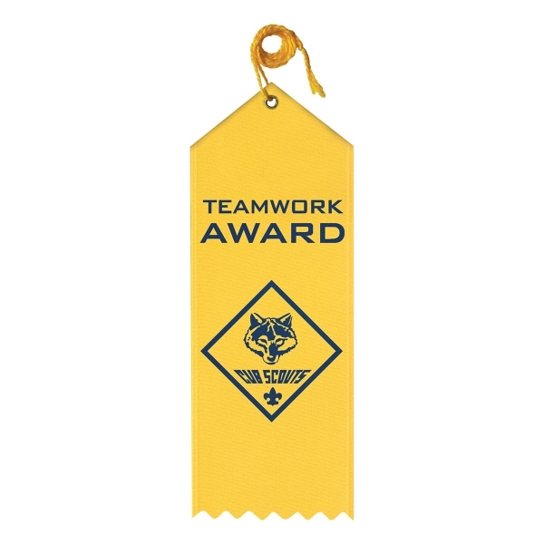 Premium grade award ribbon with a card and gold string, 2"... from ASI 93520 Ventura Inc