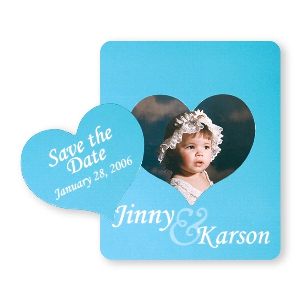 Flexible vinyl picture frame magnet with heart shape removable center.... from ASI 93520 Ventura Inc