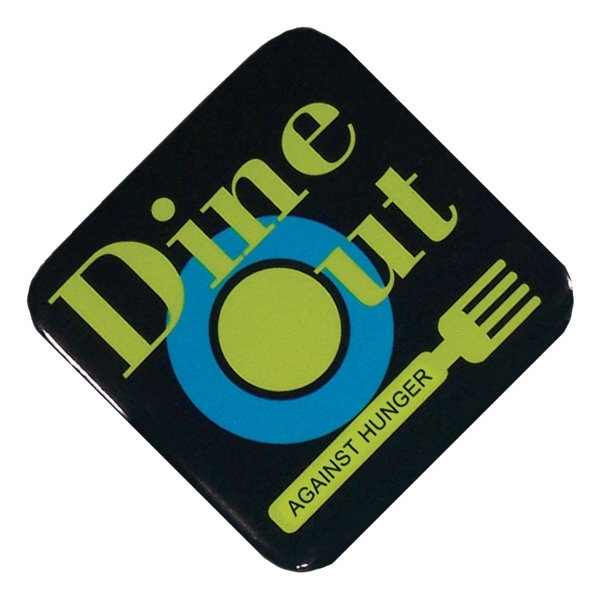 2" Rounded diamond shape celluloid button.... from ASI 93520 Ventura Inc