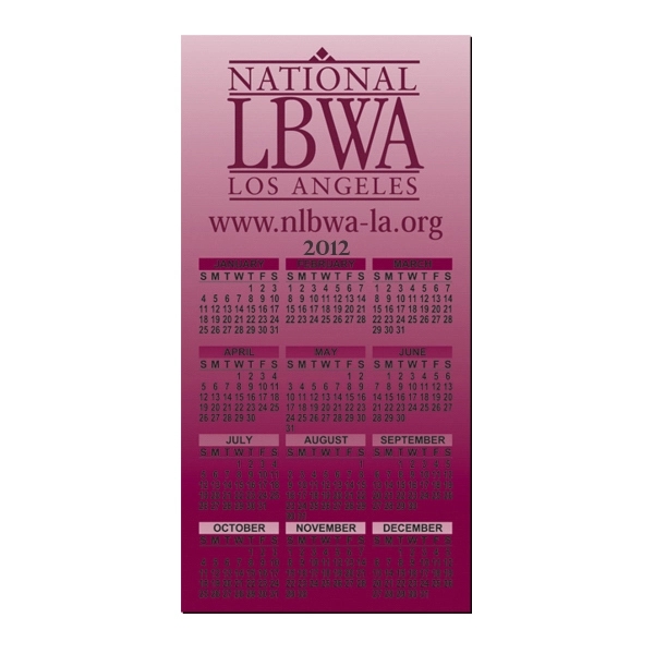 Calendar and schedule magnet, flexible vinyl protected with plastic coating.... from ASI 93520 Ventura Inc
