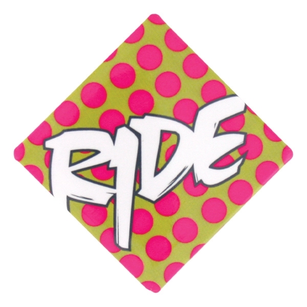 2" Diamond shape celluloid button.... from ASI 93520 Ventura Inc