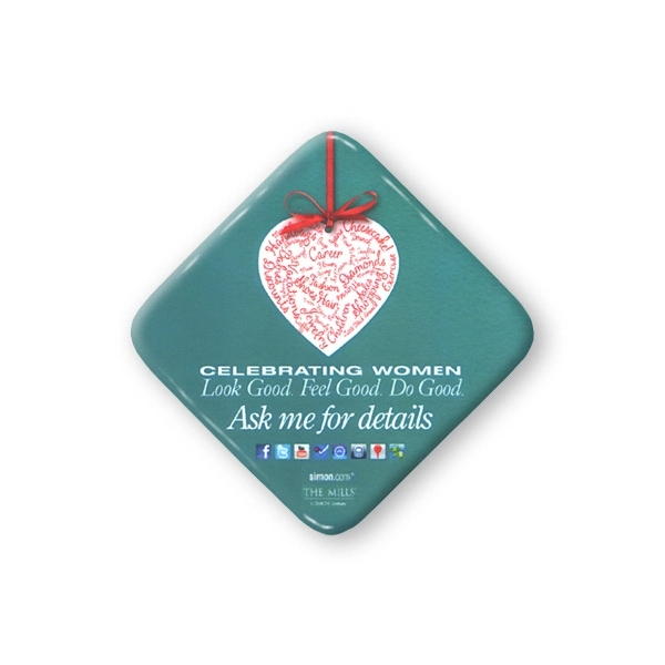 2" Full color, round diamond button.... from ASI 93520 Ventura Inc