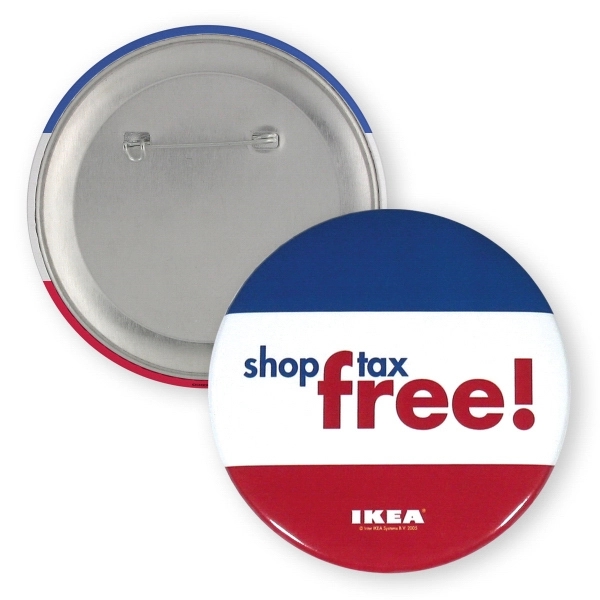 3" celluloid two piece round button uses a metal shell and... from ASI 93520 Ventura Inc