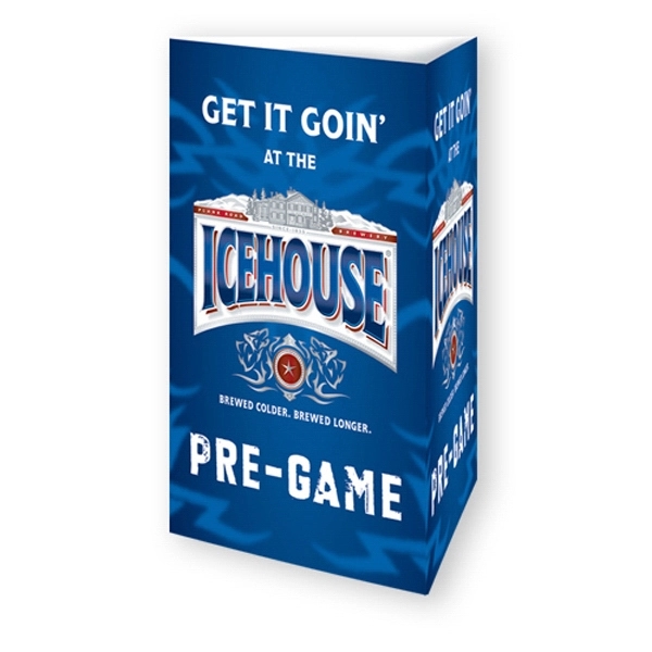 Table top ad tent display, three panel, on 12 point coated... from ASI 93520 Ventura Inc