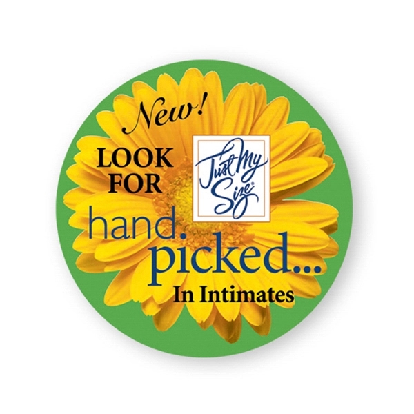 Round lapel stickers are printed on glossy permanent adhesive paper, 3".... from ASI 93520 Ventura Inc