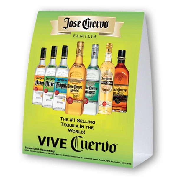 Table top ad tent display on 12 point coated card stock,... from ASI 93520 Ventura Inc