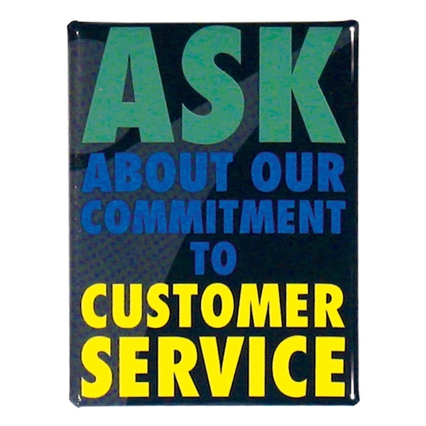 2" x 1 1/2" Rectangular celluloid button.... from ASI 93520 Ventura Inc