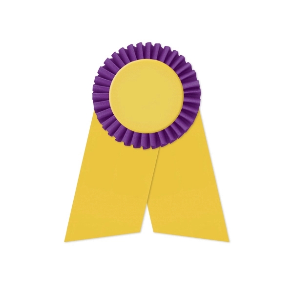 Rosette with two streamers 1 5/8" angled, 4 1/2" total length.... from ASI 93520 Ventura Inc