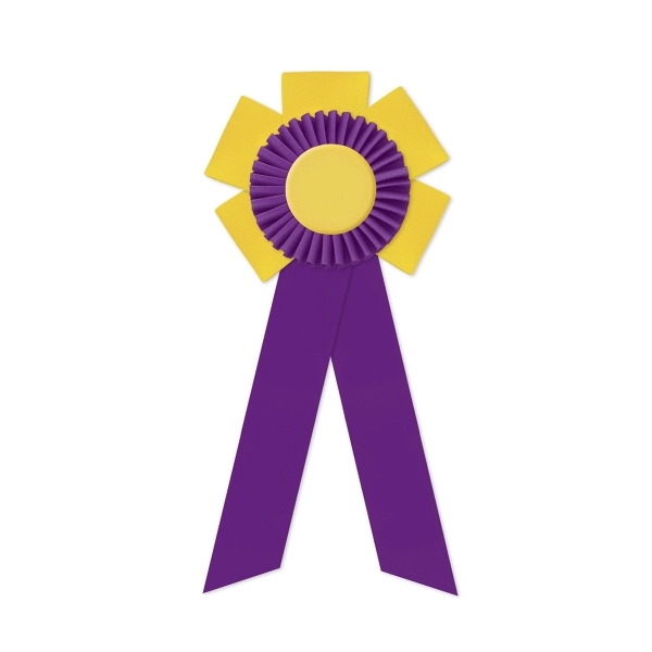 Rosette with two streamers 1 5/8" angled, 12" total length.... from ASI 93520 Ventura Inc