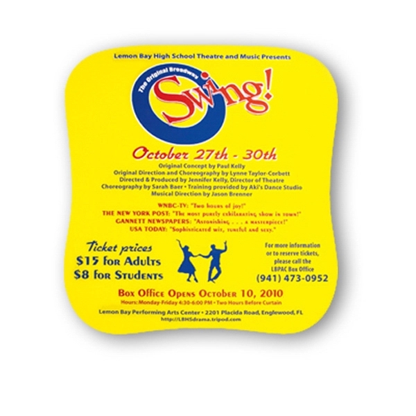 Palm stickless hand fan printed on 16 point coated board stock.... from ASI 93520 Ventura Inc