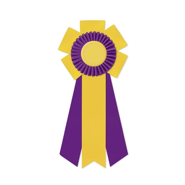 Rosette with 3 streamers, 2" middle dovetail and 1 5/8" sides... from ASI 93520 Ventura Inc