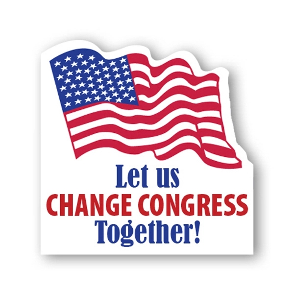 Flag stickless hand fan printed on 16 point coated board stock.... from ASI 93520 Ventura Inc