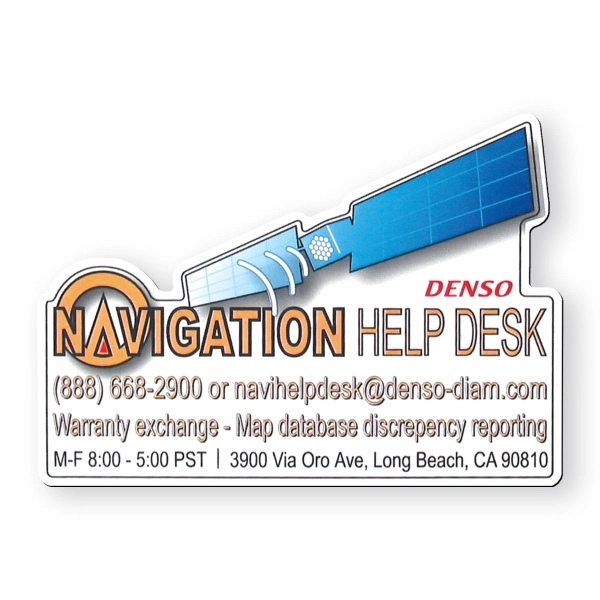 Custom vinyl shape magnet, protected with plastic coating.... from ASI 93520 Ventura Inc