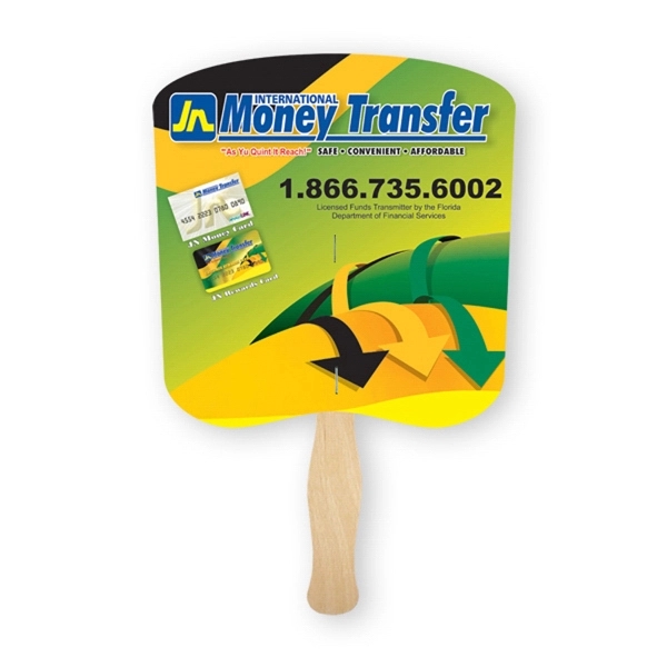 Full Color Slice of bread shape hand fan.... from ASI 93520 Ventura Inc