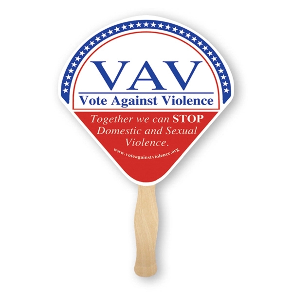 Stock shape Shell hand fan with wood handle ( wood stick)... from ASI 93520 Ventura Inc