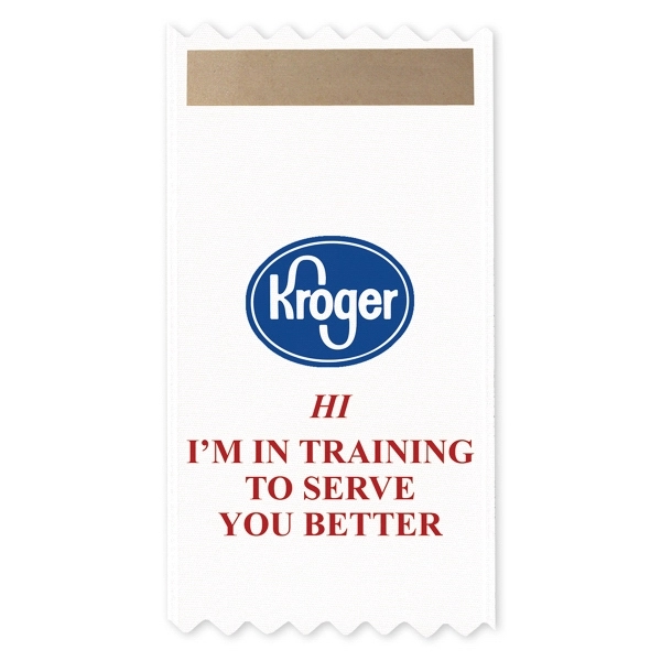 Premium grade custom ribbon with pinked edges, 2" x 4".... from ASI 93520 Ventura Inc