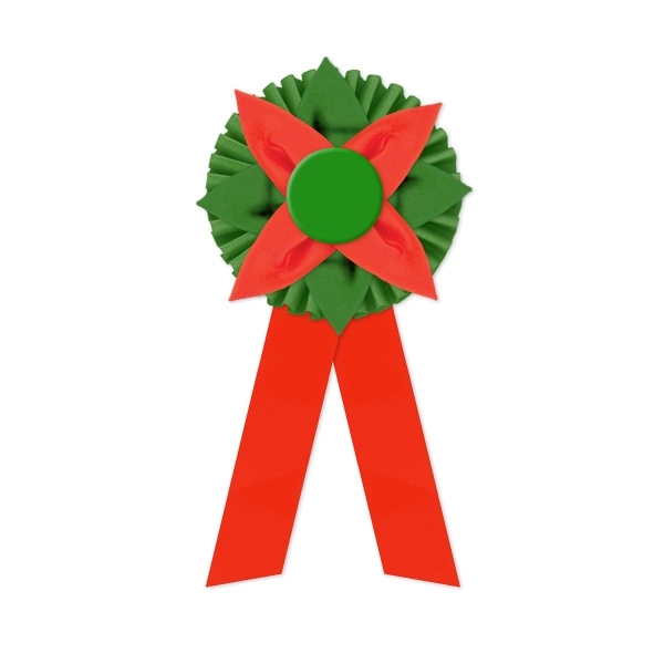 Rosette with two streamers 1 5/8" angled, 12" total length.... from ASI 93520 Ventura Inc