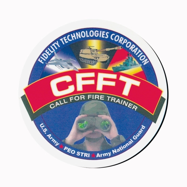 Round 3 1/2" Full Color hard top, non-slip rubber lined coasters,... from ASI 93520 Ventura Inc