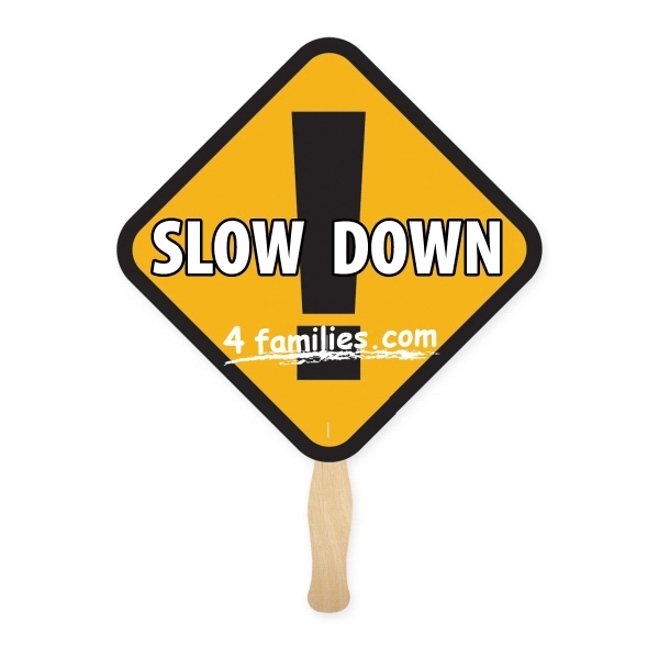 Full Color, Round diamond square shaped hand fan.... from ASI 93520 Ventura Inc