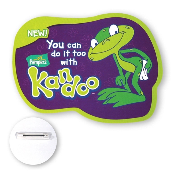 Custom shape chipboard button with a plastic coating 16-16.9 sq. in.... from ASI 93520 Ventura Inc