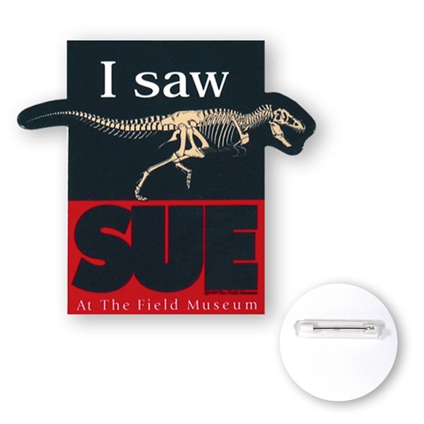 Custom shape chipboard button with a plastic coating, 7-7.9 sq. in.... from ASI 93520 Ventura Inc