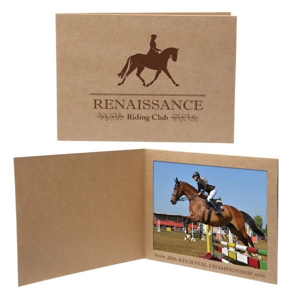 7" x 5" photo frame, made of recycled brown Kraft paper... from ASI 62190 Illini