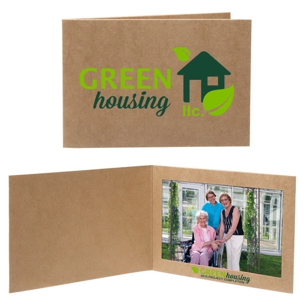 6" x 4" photo frame, made of recycled brown Kraft paper... from ASI 62190 Illini