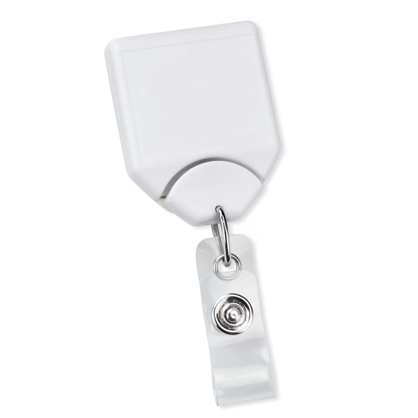 The most secure and twist-free custom badge reels available; clear vinyl... from ASI 79898 Promovision / PROMOVISION