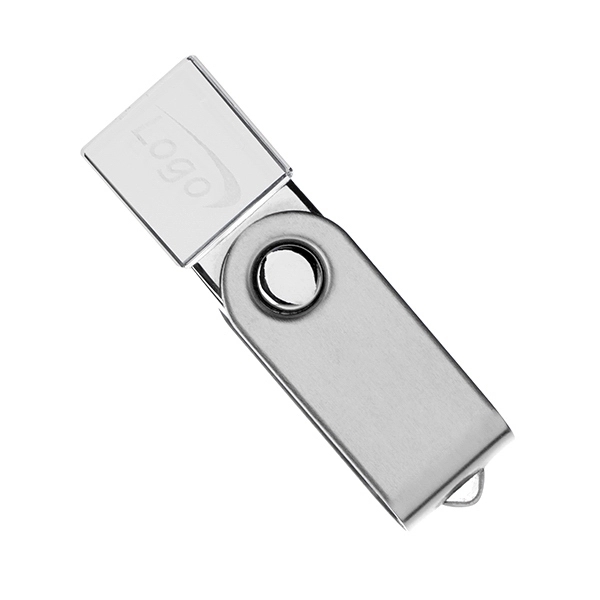 USB drive made of metal with a crystal end that lights... from ASI 63776 KTI Networks Inc / KTI Promo