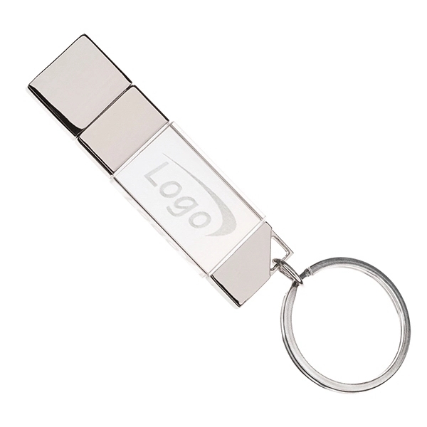 USB drive made of metal with a crystal end that lights... from ASI 63776 KTI Networks Inc / KTI Promo