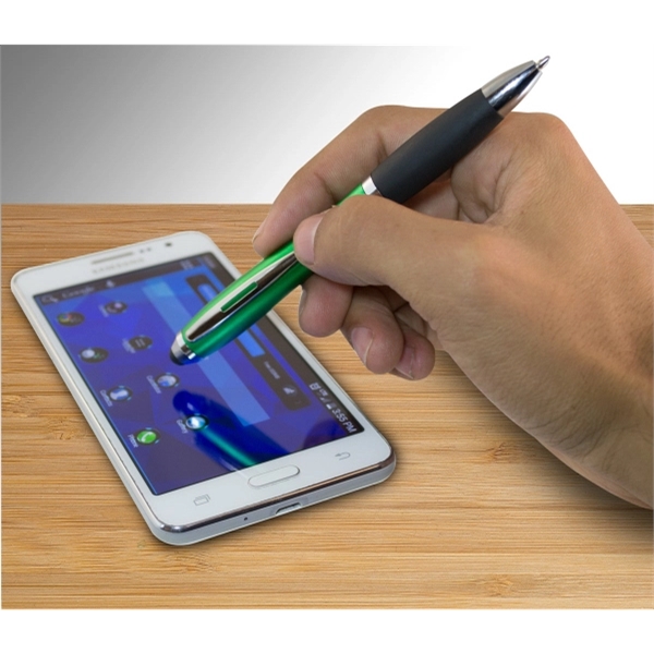 Jorydyn twist-action ballpoint pen features hourglass barrel design and colored rubberized... from ASI 40544 Binaco