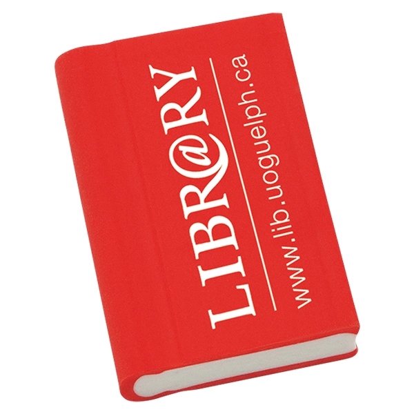 Book Eraser. Colored cover and white pages.... from ASI 42920 Busrel Inc