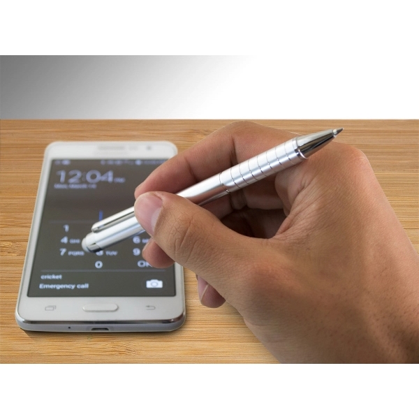 Aluminum soft touch capacitive stylus works on your i Pad, i... from ASI 40544 Binaco