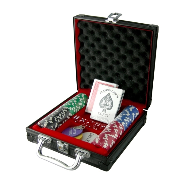One hundred piece poker set with case.... from ASI 37783 Beyond Mfg (B M F G) Int'l / Poker N' Games