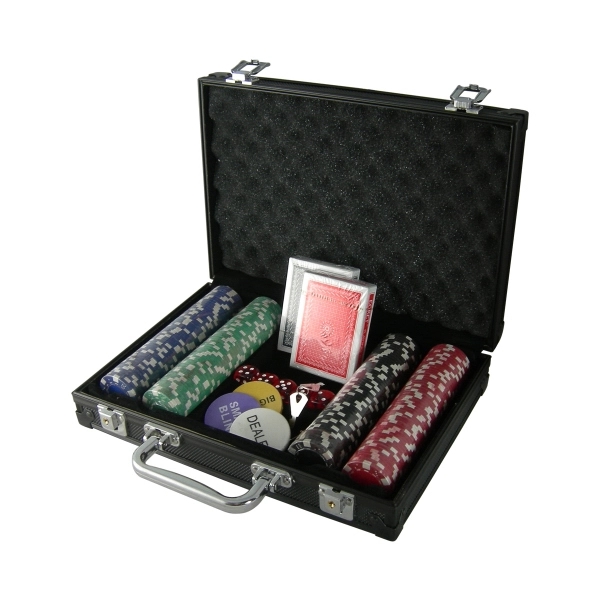 Two hundred piece poker set with poker case.... from ASI 37783 Beyond Mfg (B M F G) Int'l / Poker N' Games