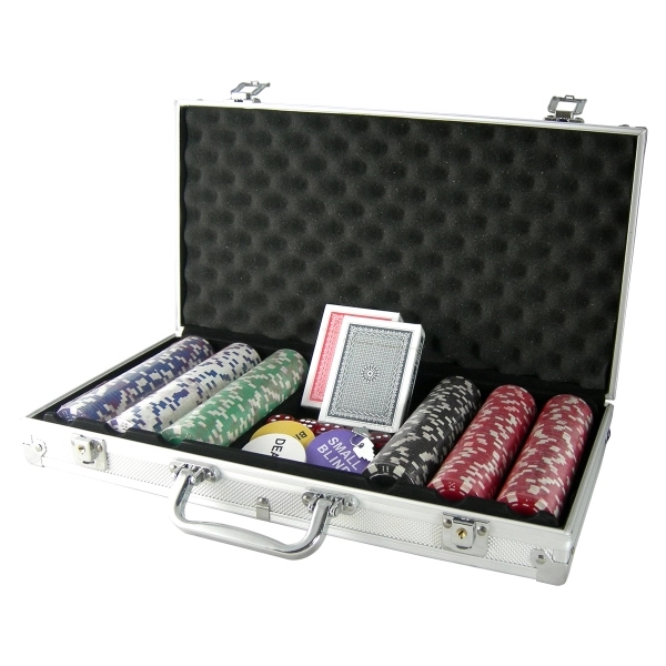 Three hundred piece poker set with case.... from ASI 37783 Beyond Mfg (B M F G) Int'l / Poker N' Games