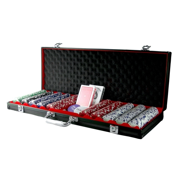Five hundred piece poker set with case... from ASI 37783 Beyond Mfg (B M F G) Int'l / Poker N' Games