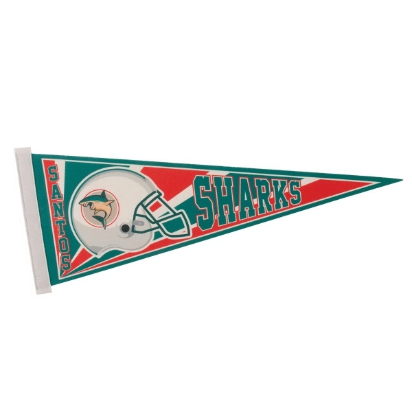 Soft, plush felt pennant with edge strip.... from ASI 77280 Pepco Poms / Pepco Poms